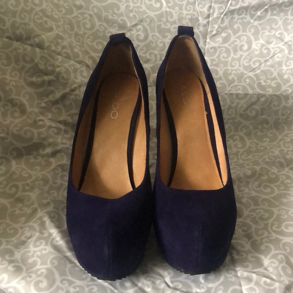 Deep Purple Platform Wedge - Picture 1 of 4